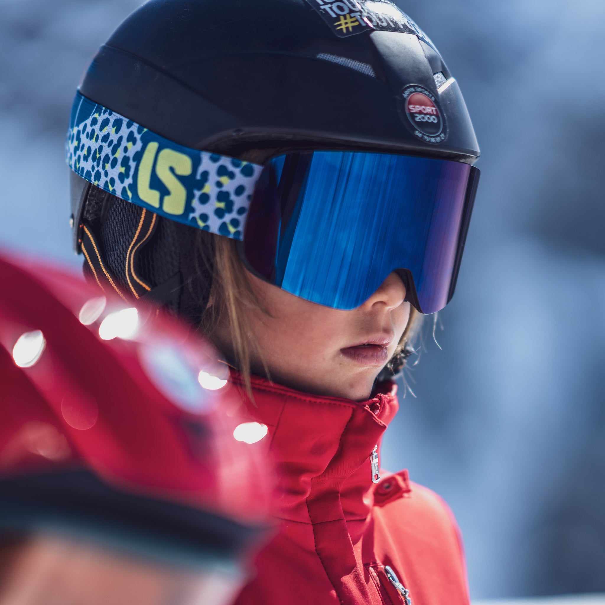 Loubsol Etoile Blanc Prune PH Masque de Ski Enfant Fille, 4-8 Ans